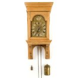 * Clock. An 18th century hooded wall clock by William Risbridger of Dorking