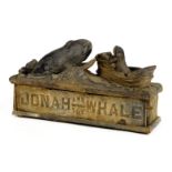 * Money Bank. A 19th Century novelty cast iron money bank 'Jonah and the Whale'