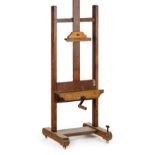 * Easel. A late 19th century oak artists studio easel by Lechertier Barbe & Co of Regent Street