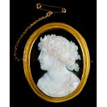 * Brooch. A Victorian cameo brooch circa 1850