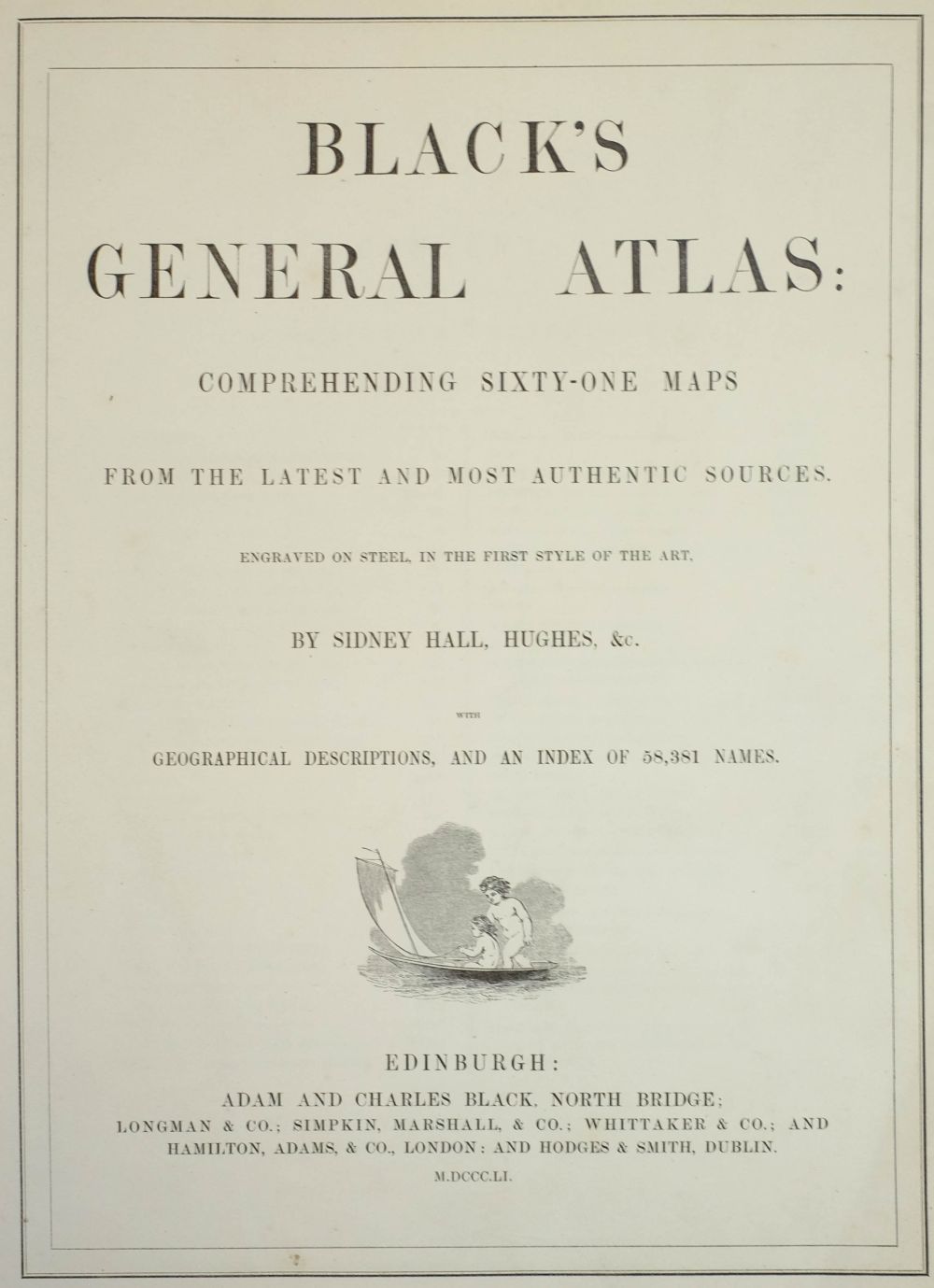 Hall (Sidney). Black's General Atlas, published Adam & Charles Black, 1851, - Image 3 of 3