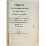 Ciscar (Gabriel). Poema Fisico-Astronomico, en siete cantos, 1828