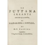 Aretino (Pietro). Ragionamenti ... La puttana errante, Elzevir, 1660-8