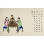* Chinese water colours, mid 20th century,