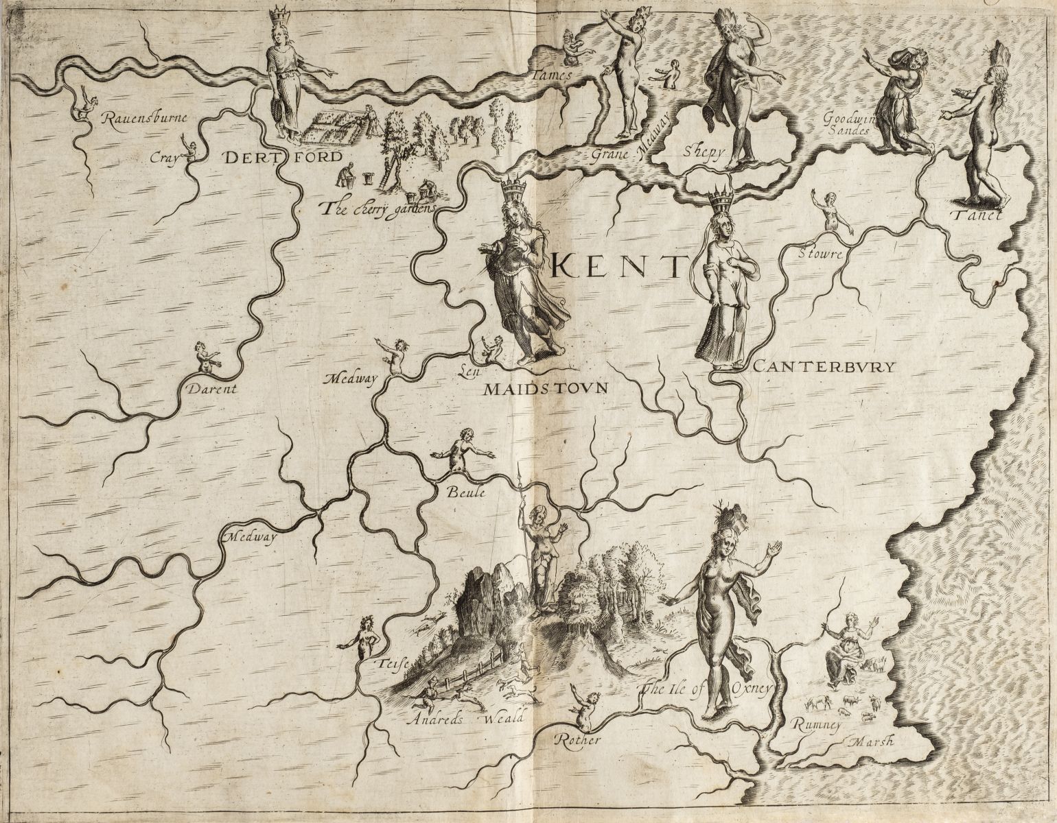 Drayton (Michael), A collection of 10 maps [1612 or later],