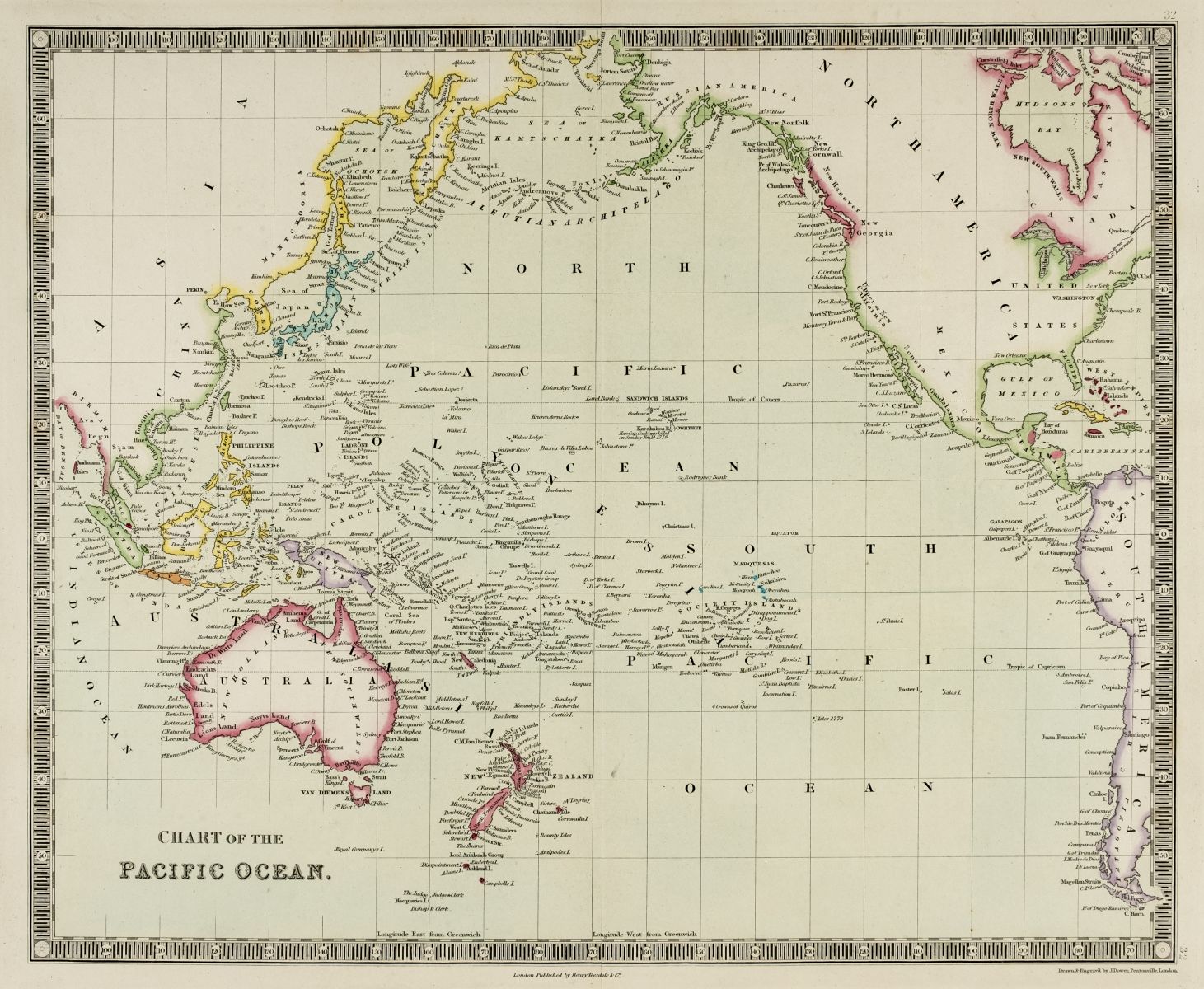 Oceania. A mixed collection of 60 maps, 19th century