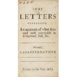 Burnet (Gilbert). Some Letters, 1687