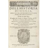 Fazello (Tommaso). Le due deche dell'historia di Sicilia, 1st edition in Italian, 1574