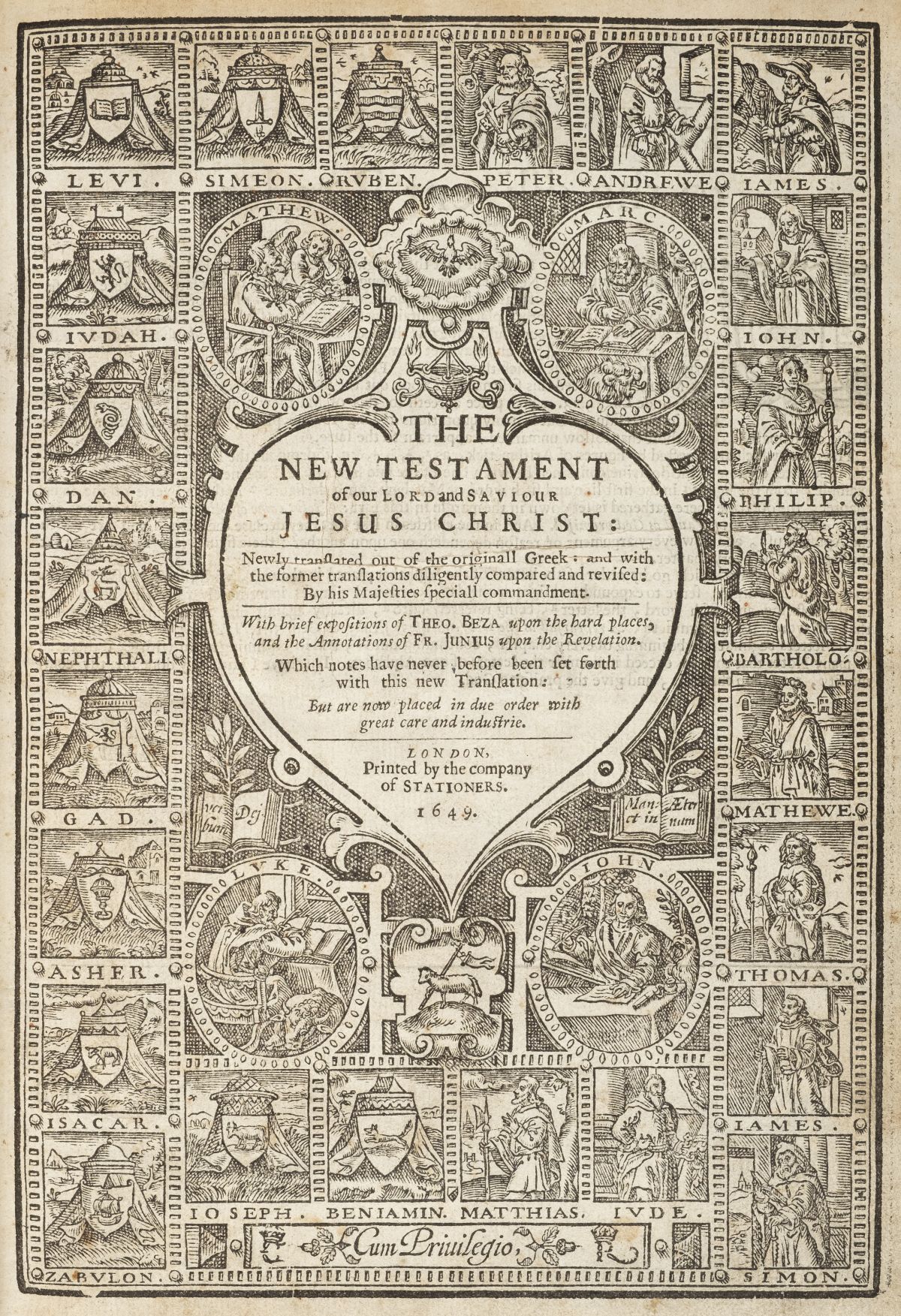 Bible [English]. [The Holy Bible..., London: Company of Stationers, 1649]