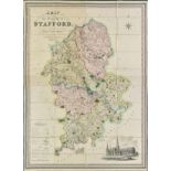 Staffordshire. Phillips (J. & Hutchings W.F.), Large scale map. 1832.