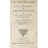Pascal (Blaise). Les Provinciales, 1st Elzevir edition, 1657