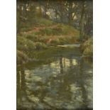 ARR * Lamorna Birch (William Samuel, 1869-1955). Tree lined river, 1900-1