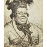 * Blaikley (Ernest, 1885-1965). Portrait of a lady, head and shoulders, wearing a fancy hat, 1926