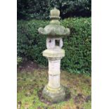 * Japanese Lantern. A large Japanese stone lantern, circa 1920s