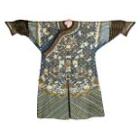 * Chinese Dragon Robe. A kesi silk nine-dragon robe, late Qing Dynasty