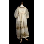 * Dress. A deconstructed embroidered dress, circa 1810