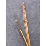 * Tribal spears. Vaniatu New Hebrides fishing spears