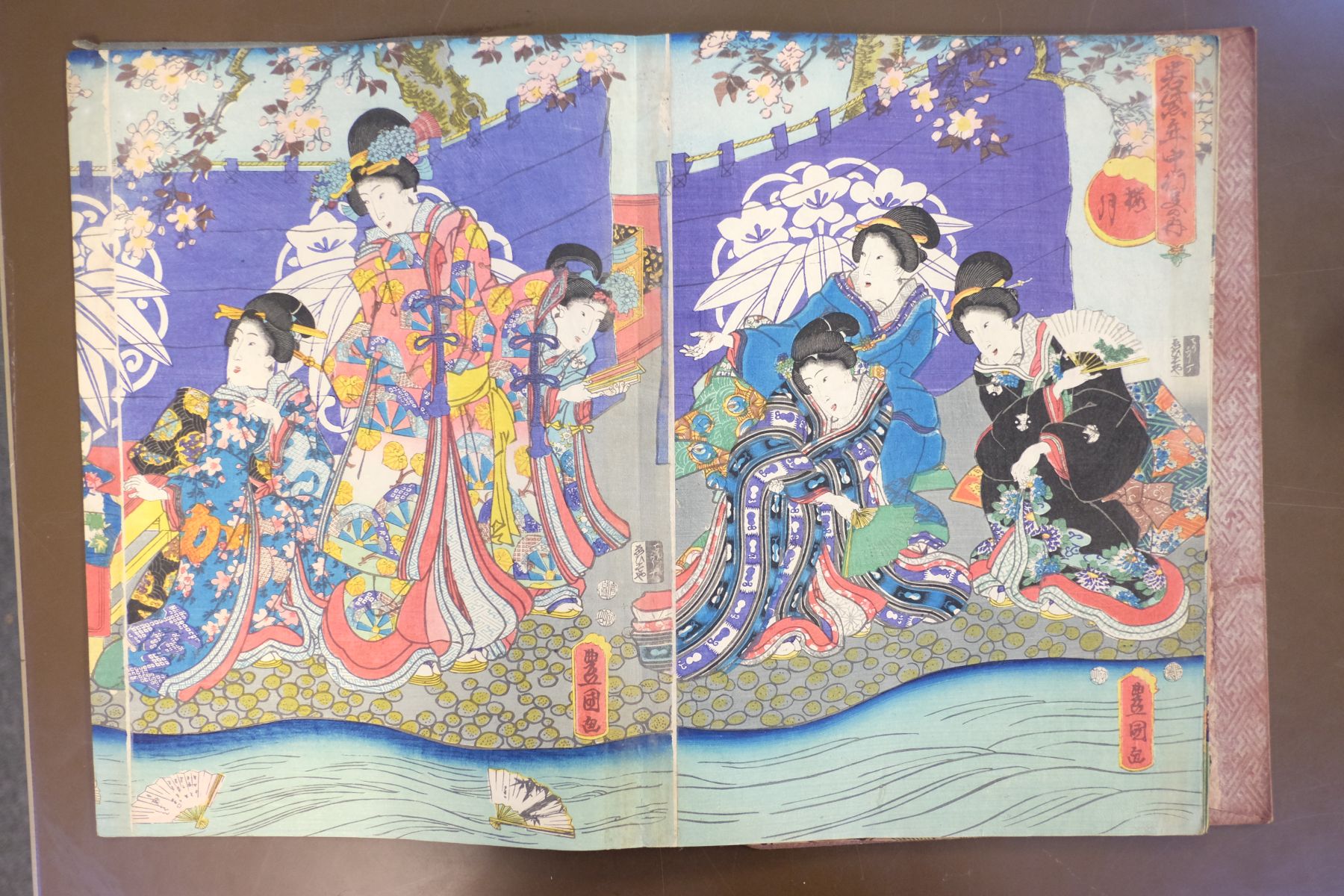 Kunisada I (Utagawa, 1786-1865, & Kunisada II, 1823-1880). 12 Colour Woodblock Triptychs, c. 1860s - Image 6 of 27