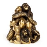 * Okimono. A fine Japanese Meiji period ivory netsuke