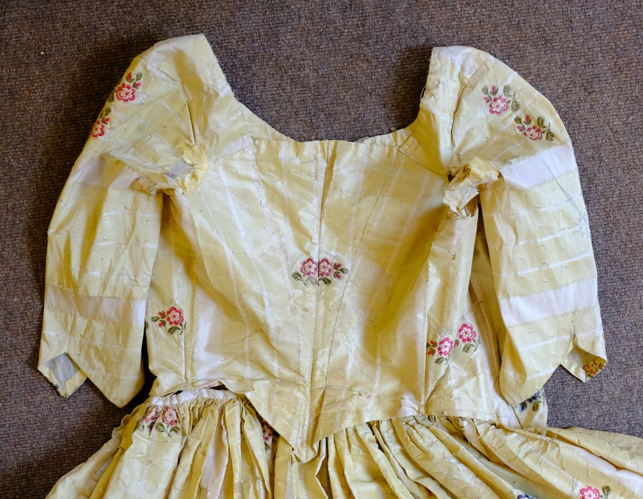 * Dress. A Spitalfields silk brocade open robe, circa 1770s, - Image 7 of 8