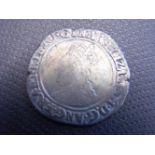 * Coin. Elizabeth I shilling, without rose or date, beaded inner circles, fine