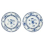 * Chargers. Two 18th century Chinese porcelain chargers