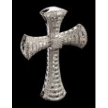 * Cross. A modern 18ct white gold cross