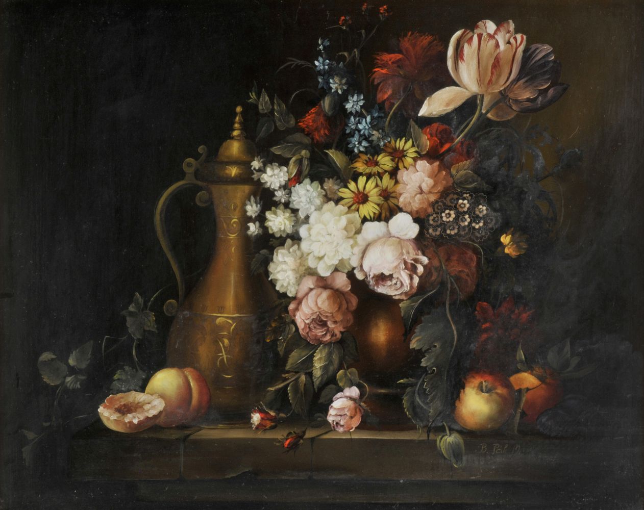 * Pal (Boris, 1939-), Still life of flowers