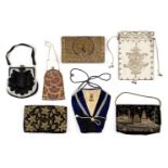 * Handbags. A collection of evening bags and purses, early-mid 20th century