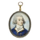 * Miniature. Portrait of a Naval Officer, circa 1790