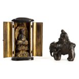 Chinese figural group. A Chinese bronzed figural group circa 1900