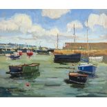 ARR * Ward (Eric, 1945-). Newlyn Harbour, oil on board