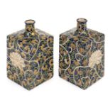 * Vases. A pair of Japanese pottery vases, Meiji period (1868-1912)