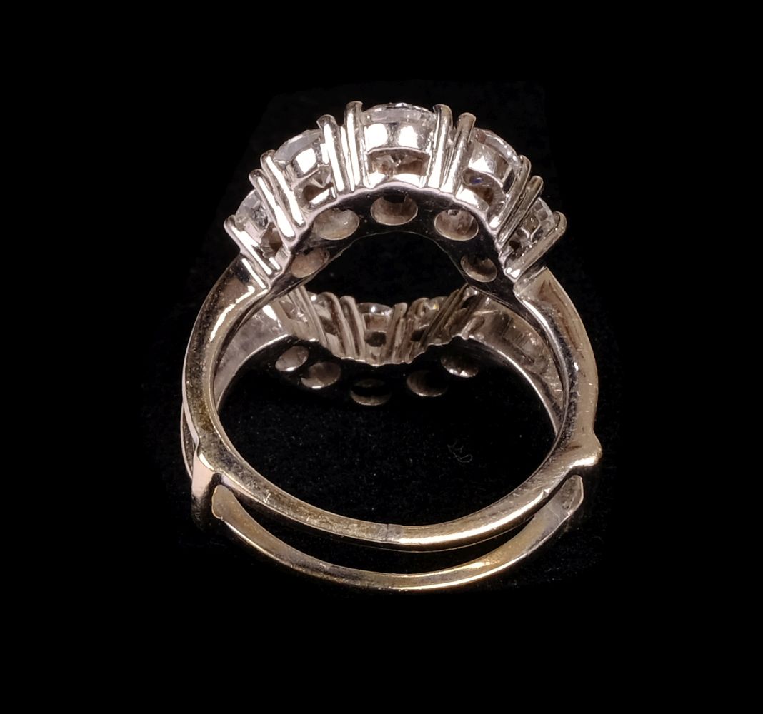 * Ring. An 18ct white gold jacket ring set with 10 brilliant cut diamonds - Image 5 of 5