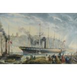 * Ing (Harold Vivien) S.S. Great Britain leaving Bristol, circa 1950