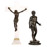 * Bronze figure. Crucified Christ, possibly 18th century