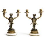 * Candelabra. A pair of 19th century candelabra modelled as Satyr