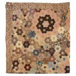 * Quilt. A large Victorian patchwork quilt, English