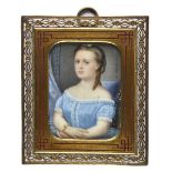 * Desvaux (Auguste, born 1813). Portrait of a young lady