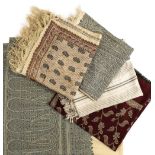 * Shawls. A large woven kirking shawl, circa 1840s-1850s