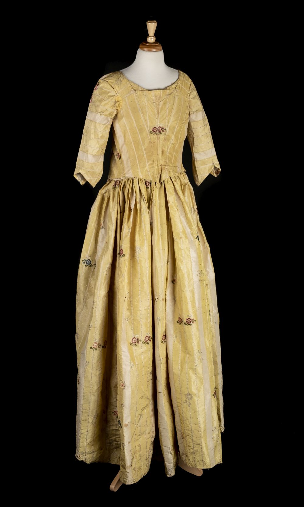 * Dress. A Spitalfields silk brocade open robe, circa 1770s,