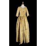 * Dress. A Spitalfields silk brocade open robe, circa 1770s,