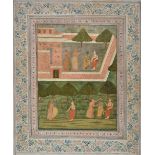 * Mughal School. Court scene with female annointing ceremonies, 18th century