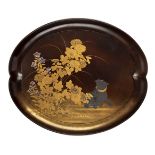 * Tray. A fine Japanese lacquer tray, Meiji period (1868-1912)