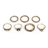 * Rings. A mixed collection of dress rings