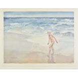 * Flint (William Russell, 1880-1969). Waves, colour print, signed