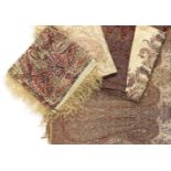* Shawls. A large woven crinoline shawl, circa 1860s