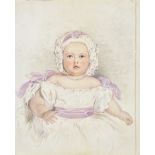 * Miniature. Portrait of an Infant, thought to be Queen Victoria as a child, 19th century