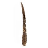 * Nigeria. Yoruba, Nigeria carved ivory trumpet, probably 19th century