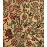 * Palampore. A collection of hand-dyed fabric pieces, India, 18th century
